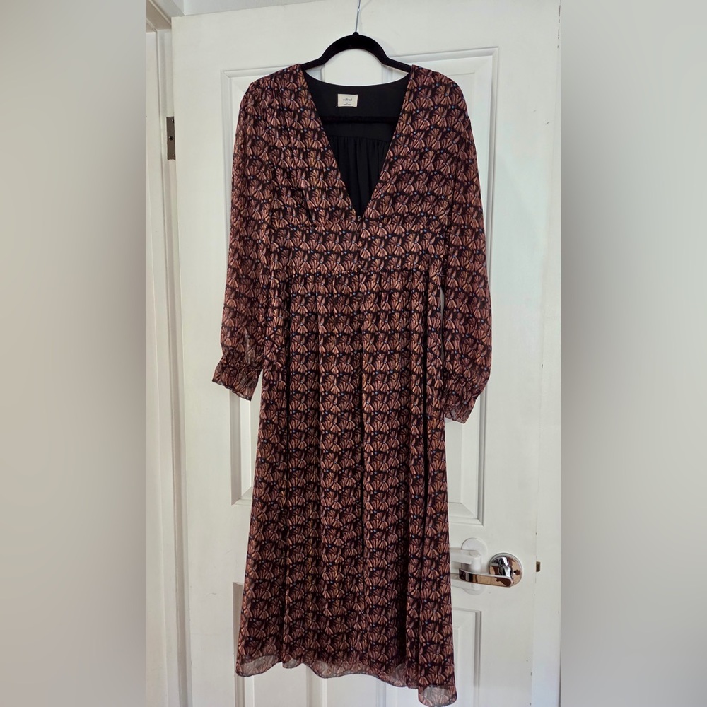 Wilfred Metallic Midi Dress